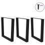 Patas para mesa de comedor en forma de V 3 uds acero negro de , Patas para mesas - Ref: Foro24-4012664, Precio: 117,70 €, Des...