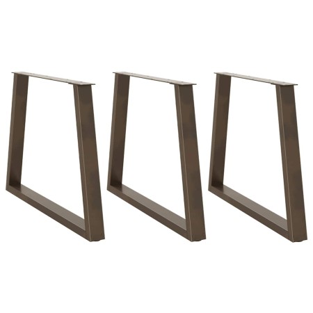 Patas para mesa de comedor en forma de V 3 uds acero natural de , Patas para mesas - Ref: Foro24-4012595, Precio: 157,53 €, D...