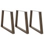 Patas para mesa de comedor en forma de V 3 uds acero natural de , Patas para mesas - Ref: Foro24-4012595, Precio: 157,53 €, D...