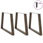 Patas para mesa de comedor en forma de V 3 uds acero natural de , Patas para mesas - Ref: Foro24-4012595, Precio: 157,53 €, D...