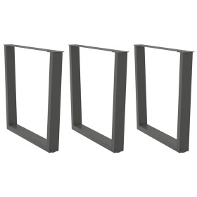 Patas para mesa comedor forma V 3uds antracita 90x(72-73,3) cm de , Patas para mesas - Ref: Foro24-4012670, Precio: 145,01 €,...