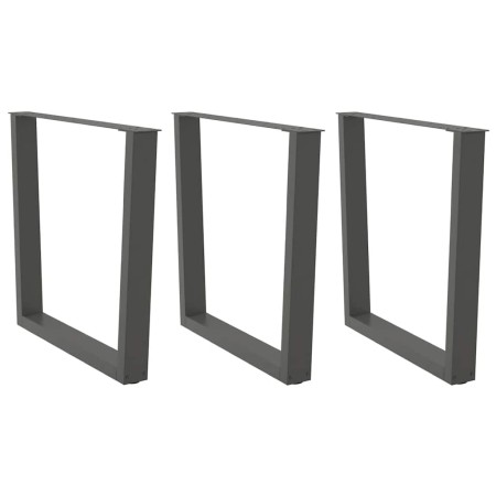 Patas para mesa de comedor en forma de V 3 uds antracita acero de , Patas para mesas - Ref: Foro24-4012666, Precio: 144,72 €,...