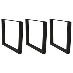 Patas mesa comedor forma V 3uds acero negro 100x(72-73,3) cm de , Patas para mesas - Ref: Foro24-4012672, Precio: 153,46 €, D...