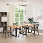 Patas mesa comedor forma V 3uds acero negro 100x(72-73,3) cm de , Patas para mesas - Ref: Foro24-4012672, Precio: 153,46 €, D...