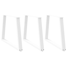 Patas mesa comedor forma V 3uds acero blanco 100x(72-73,3)cm de , Patas para mesas - Ref: Foro24-4012597, Precio: 162,78 €, D...