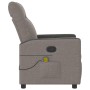Sillón de masaje reclinable de tela gris taupé de , Sillones - Ref: Foro24-4104837, Precio: 207,19 €, Descuento: %