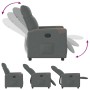 Sillón reclinable de tela gris oscuro de , Sillones - Ref: Foro24-4104840, Precio: 199,77 €, Descuento: %