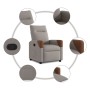 Sillón reclinable de tela gris taupe de , Sillones - Ref: Foro24-4104814, Precio: 199,61 €, Descuento: %
