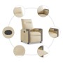 Sillón reclinable de tela crema de , Sillones - Ref: Foro24-4104842, Precio: 189,43 €, Descuento: %