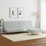 Sofá cama de 2 plazas con taburete terciopelo gris claro en Sofás | Comprar online en Foru.es