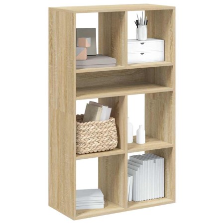 Estantería madera de ingeniería color roble sonoma 66x31x112 cm de , Librerías y estanterías - Ref: Foro24-860303, Precio: 73...