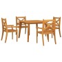 Juego de comedor de jardín 5 piezas madera maciza de acacia de vidaXL, Conjuntos de jardín - Ref: Foro24-3058002, Precio: 425...