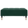 Sofá cama de 2 plazas con taburete terciopelo verde oscuro en Sofás | Comprar online en Foru.es