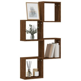 Estantes cubo de pared 4 unidades roble marrón 30x15x30 cm de , Estantes y estanterías - Ref: Foro24-815886, Precio: 38,22 €,...