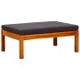 Banco de jardín con mesa y reposapiés madera de acacia macizoa de vidaXL, Bancos de jardín - Ref: Foro24-3058010, Precio: 419...