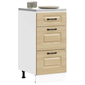 Mueble bajo de cocina Kalmar madera ingeniería de roble sonoma de , Armarios de cocina - Ref: Foro24-854243, Precio: 96,17 €,...