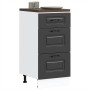 Mueble bajo de cocina Kalmar madera de ingeniería negra de , Armarios de cocina - Ref: Foro24-854241, Precio: 94,49 €, Descue...