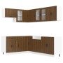 Mueble cocina Porto roble marrón 11 pzas madera contrachapada de , Armarios de cocina - Ref: Foro24-3314908, Precio: 683,57 €...