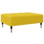 Sofá cama de 2 plazas con taburete terciopelo amarillo en Sofás | Comprar online en Foru.es