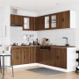 Mueble cocina Porto roble marrón 11 pzas madera contrachapada de , Armarios de cocina - Ref: Foro24-3314908, Precio: 683,57 €...