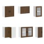 Mueble cocina Porto roble marrón 11 pzas madera contrachapada de , Armarios de cocina - Ref: Foro24-3314908, Precio: 683,57 €...