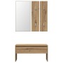 Set de muebles recibidor madera contrachapada roble artesanal de , Bancos para recibidores y almacenamiento - Ref: Foro24-332...
