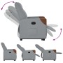 Sillón reclinable elevable de tela gris claro de , Sillones - Ref: Foro24-3324006, Precio: 254,50 €, Descuento: %