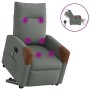Sillón de masaje eléctrico reclinable elevable tela gris oscuro de , Sillones - Ref: Foro24-3324031, Precio: 317,43 €, Descue...