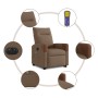 Sillón de masaje eléctrico reclinable elevable tela marrón de , Sillones - Ref: Foro24-3324033, Precio: 329,94 €, Descuento: %