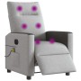 Sillón reclinable de masaje eléctrico tela gris nube de , Sillones - Ref: Foro24-3324044, Precio: 254,78 €, Descuento: %