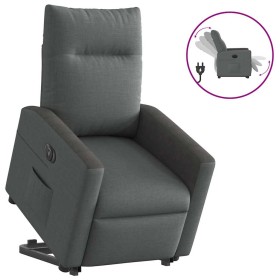 Sillón eléctrico reclinable elevable de tela gris oscuro de , Sillones - Ref: Foro24-3324067, Precio: 300,09 €, Descuento: %