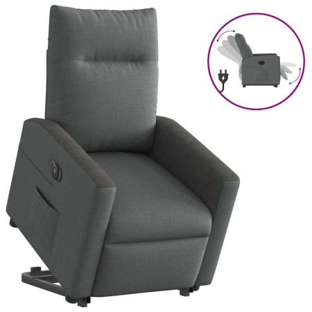 Sillón eléctrico reclinable elevable de tela gris oscuro de , Sillones - Ref: Foro24-3324067, Precio: 300,09 €, Descuento: %