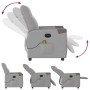 Sillón reclinable de masaje eléctrico tela gris nube de , Sillones - Ref: Foro24-3324084, Precio: 251,15 €, Descuento: %