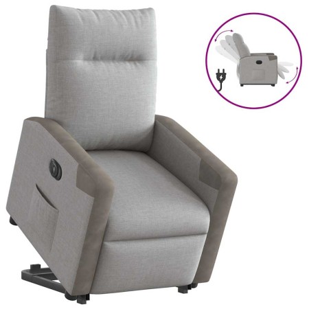 Sillón eléctrico reclinable elevable de tela gris nube de , Sillones - Ref: Foro24-3324099, Precio: 294,95 €, Descuento: %