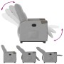 Sillón eléctrico reclinable elevable de tela gris nube de , Sillones - Ref: Foro24-3324099, Precio: 294,95 €, Descuento: %