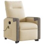 Sillón de masaje eléctrico reclinable elevable tela crema de , Sillones - Ref: Foro24-3324108, Precio: 316,48 €, Descuento: %