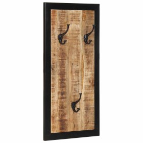 Perchero madera maciza de mango rugosa 40x2x80 cm de , Percheros para sombreros y abrigos - Ref: Foro24-4015939, Precio: 58,3...