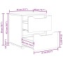 Mesilla de noche VISNES roble sonoma 45x40x50 cm de , Mesitas de noche - Ref: Foro24-4108283, Precio: 75,19 €, Descuento: %