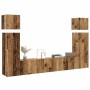 Conjunto de mueble de TV 8 piezas montado la pared madera vieja de , Muebles TV - Ref: Foro24-3329009, Precio: 301,64 €, Desc...