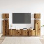 Conjunto de mueble de TV 8 piezas montado la pared madera vieja de , Muebles TV - Ref: Foro24-3329009, Precio: 301,64 €, Desc...