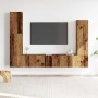Conjunto de mueble de TV 4 piezas montado la pared madera vieja de , Muebles TV - Ref: Foro24-3329217, Precio: 186,58 €, Desc...