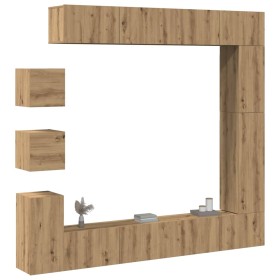 Mueble para TV de pared madera contrachapada artesanal 9 piezas de , Muebles TV - Ref: Foro24-3329222, Precio: 374,18 €, Desc...