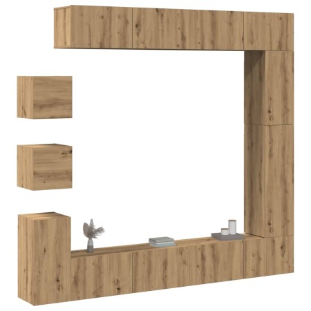 Mueble para TV de pared madera contrachapada artesanal 9 piezas de , Muebles TV - Ref: Foro24-3329222, Precio: 374,18 €, Desc...