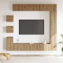 Mueble para TV de pared madera contrachapada artesanal 9 piezas de , Muebles TV - Ref: Foro24-3329222, Precio: 374,18 €, Desc...