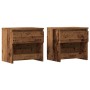 Mesitas de noche 2 uds madera contrachapada madera vieja de , Mesitas de noche - Ref: Foro24-856407, Precio: 67,71 €, Descuen...
