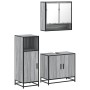 Set de muebles de baño 3 pzas madera contrachapada gris sonoma de , Muebles de baño - Ref: Foro24-3300978, Precio: 216,48 €, ...