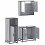 Set de muebles de baño 3 pzas madera contrachapada gris sonoma de , Muebles de baño - Ref: Foro24-3300978, Precio: 216,48 €, ...