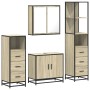 Juego de muebles de baño 4 pzas contrachapada roble sonoma de , Muebles de baño - Ref: Foro24-3301246, Precio: 324,92 €, Desc...