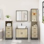 Juego de muebles de baño 4 pzas contrachapada roble sonoma de , Muebles de baño - Ref: Foro24-3301246, Precio: 324,92 €, Desc...