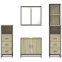 Juego de muebles de baño 4 pzas contrachapada roble sonoma de , Muebles de baño - Ref: Foro24-3301246, Precio: 324,92 €, Desc...
